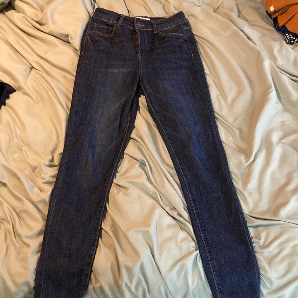 Wax Jeans. Dark Wash; High Rise Skinny 5/27. Worn once!